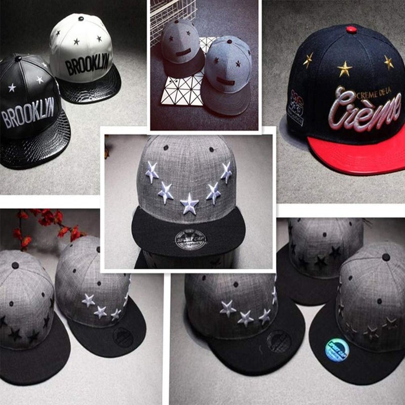 Eforlike 20Pcs Black Star Patches Iron on/Sew on Patches Embroidered Motif Badge Applique Patch for Clothing Jeans T-Shirt - Image 4